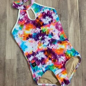 KK Tie-Dye Keyhole Leotard